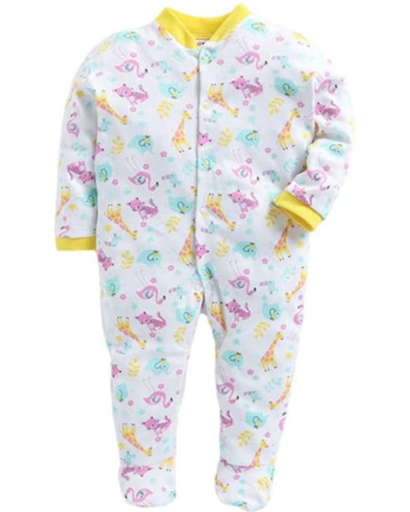 EIO® 100% Cotton Rompers Sleepsuits Jumpsuit Night Suits for Infants Newborn Baby Boys & Girls