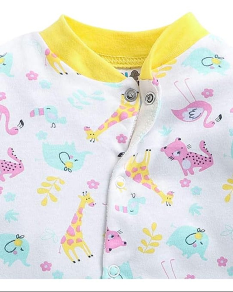 EIO® 100% Cotton Rompers Sleepsuits Jumpsuit Night Suits for Infants Newborn Baby Boys & Girls - Image 3