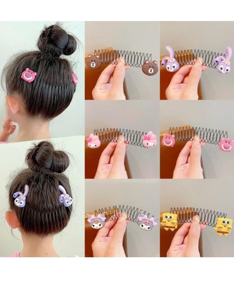 Saavi Cartoon Animal Hair Clips for Kids and Girls | Cute Non-Slip Comb Hair Barrettes | Multicolor Hair Accessories Set for Toddlers & School Wear (Pack of 5) Multicolor - Image 2