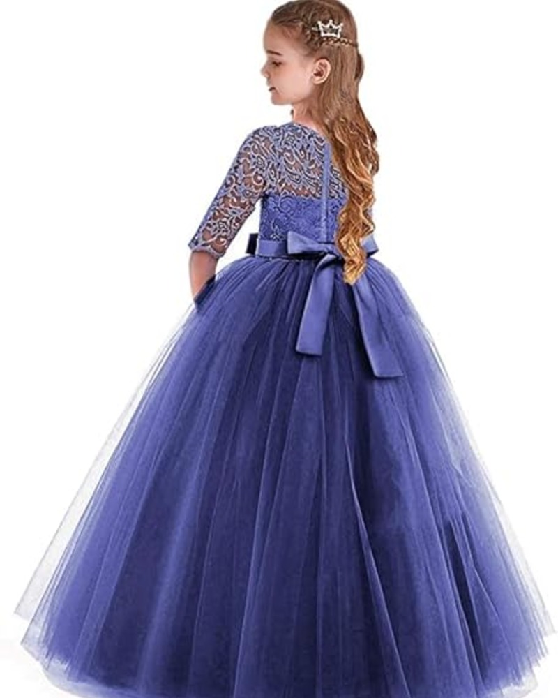 HANGON Teenage Girl Clothes Summer 2019 Lace Flower Girl Dress for Wedding Party Kids Clothes Children's Princess Costume 10 12 14 Year - Image 2