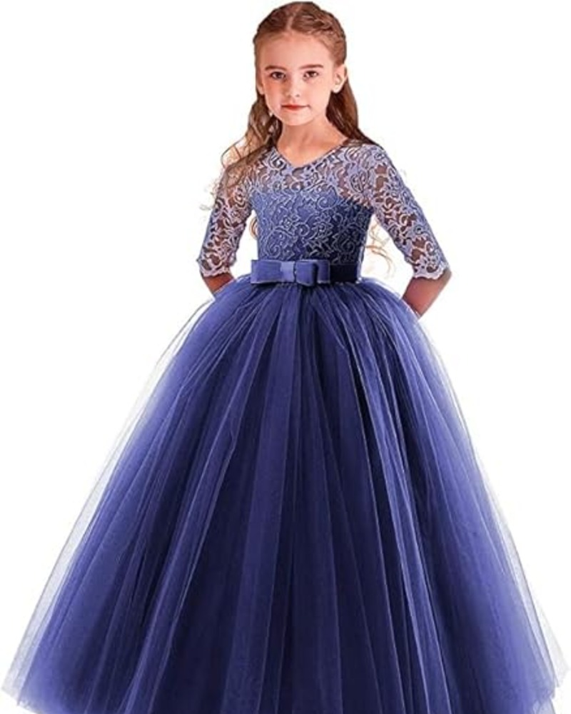 HANGON Teenage Girl Clothes Summer 2019 Lace Flower Girl Dress for Wedding Party Kids Clothes Children's Princess Costume 10 12 14 Year